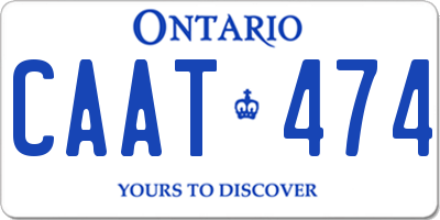 ON license plate CAAT474