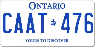 ON license plate CAAT476