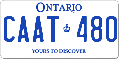 ON license plate CAAT480