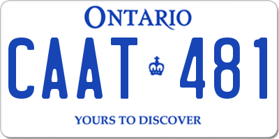 ON license plate CAAT481