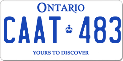 ON license plate CAAT483