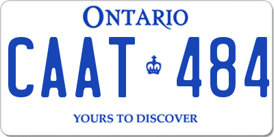 ON license plate CAAT484