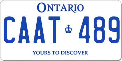 ON license plate CAAT489