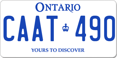 ON license plate CAAT490