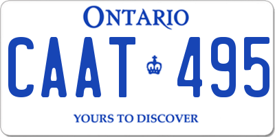 ON license plate CAAT495