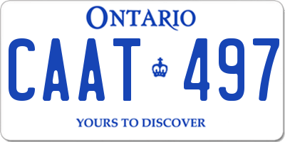 ON license plate CAAT497