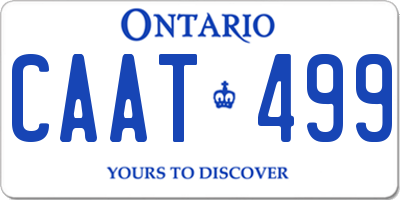 ON license plate CAAT499