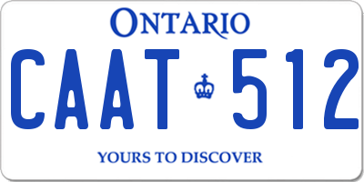 ON license plate CAAT512