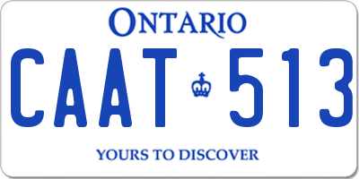 ON license plate CAAT513