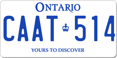 ON license plate CAAT514