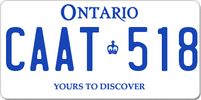 ON license plate CAAT518