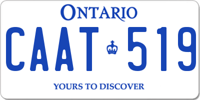 ON license plate CAAT519