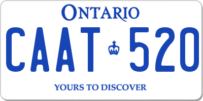 ON license plate CAAT520