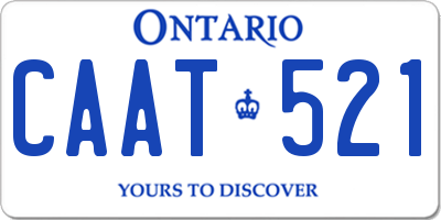 ON license plate CAAT521