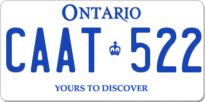 ON license plate CAAT522