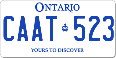 ON license plate CAAT523