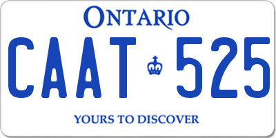 ON license plate CAAT525