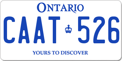 ON license plate CAAT526