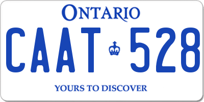 ON license plate CAAT528