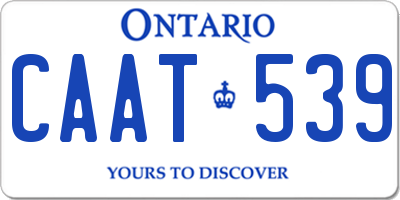 ON license plate CAAT539