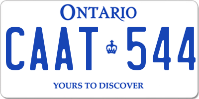 ON license plate CAAT544