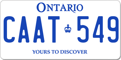 ON license plate CAAT549