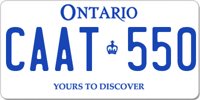 ON license plate CAAT550