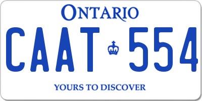 ON license plate CAAT554