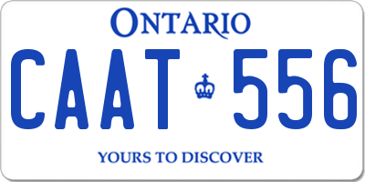 ON license plate CAAT556