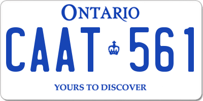 ON license plate CAAT561