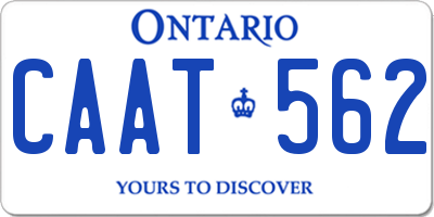 ON license plate CAAT562