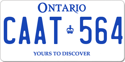 ON license plate CAAT564