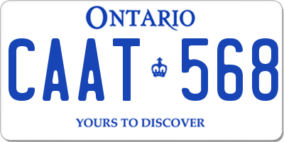 ON license plate CAAT568