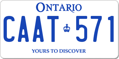 ON license plate CAAT571