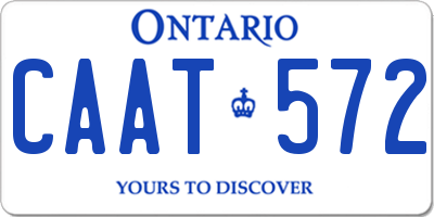 ON license plate CAAT572