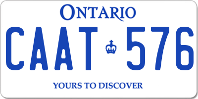 ON license plate CAAT576