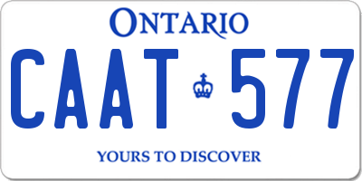 ON license plate CAAT577