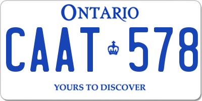 ON license plate CAAT578