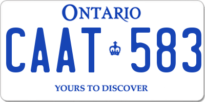 ON license plate CAAT583