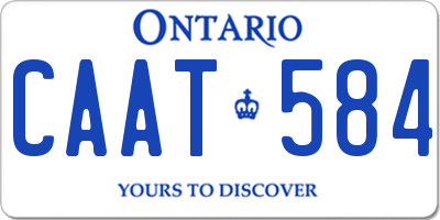 ON license plate CAAT584