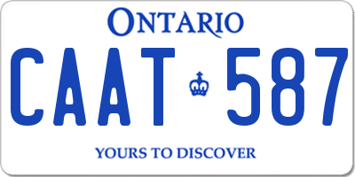 ON license plate CAAT587