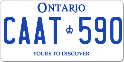 ON license plate CAAT590