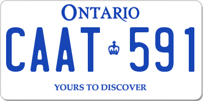 ON license plate CAAT591