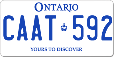 ON license plate CAAT592