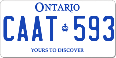 ON license plate CAAT593