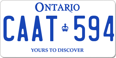 ON license plate CAAT594