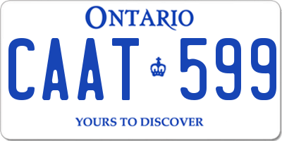 ON license plate CAAT599