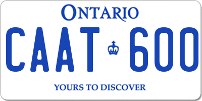 ON license plate CAAT600