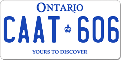 ON license plate CAAT606