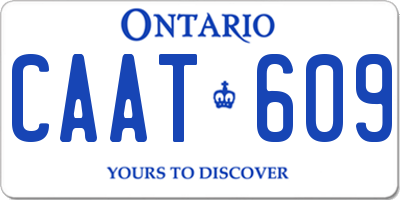 ON license plate CAAT609